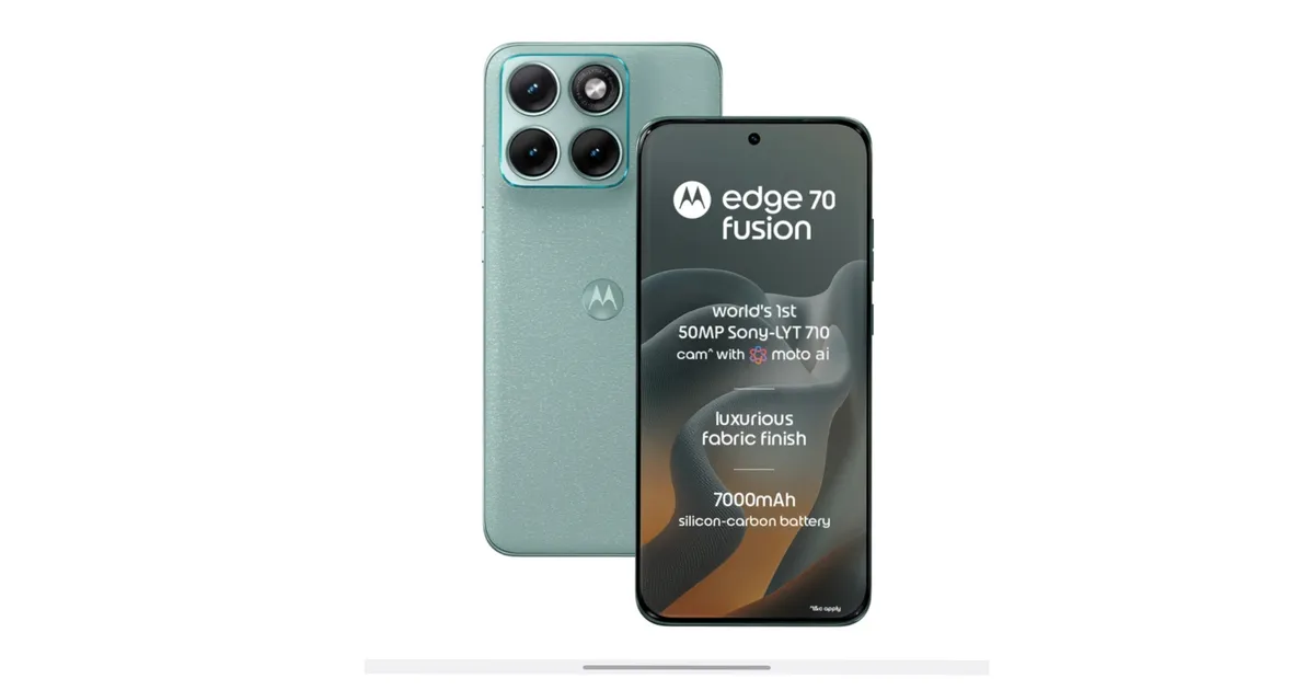 Moto Edge70Fusion(8/128) @23051 (24256 - 5% Cashback) 