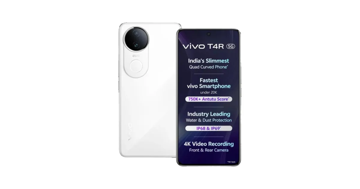 Vivo T4R(12/256) @24950 (26250 - 5% Cashback)