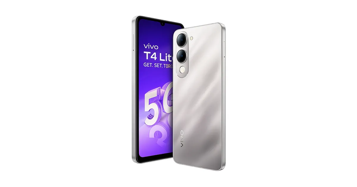 Vivo T4lite(4/64)5g 2026 @13283 (13975 - 5% Cashback) 