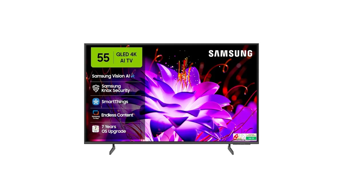 Samsung 138 cm (55 inches) Vision Al 4K Ultra HD Smart QLED TV QA55QEF1AULXL @35764