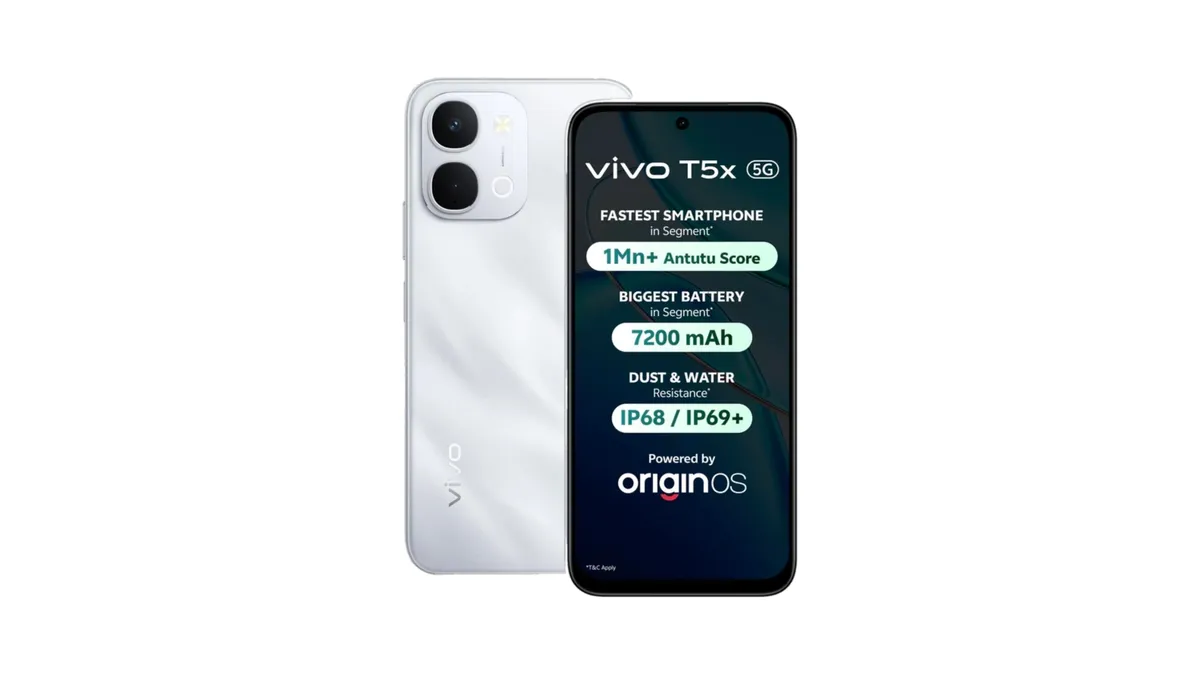 Vivo T5x(6/128)5g @21683 (22825 - 5% Cashback) 