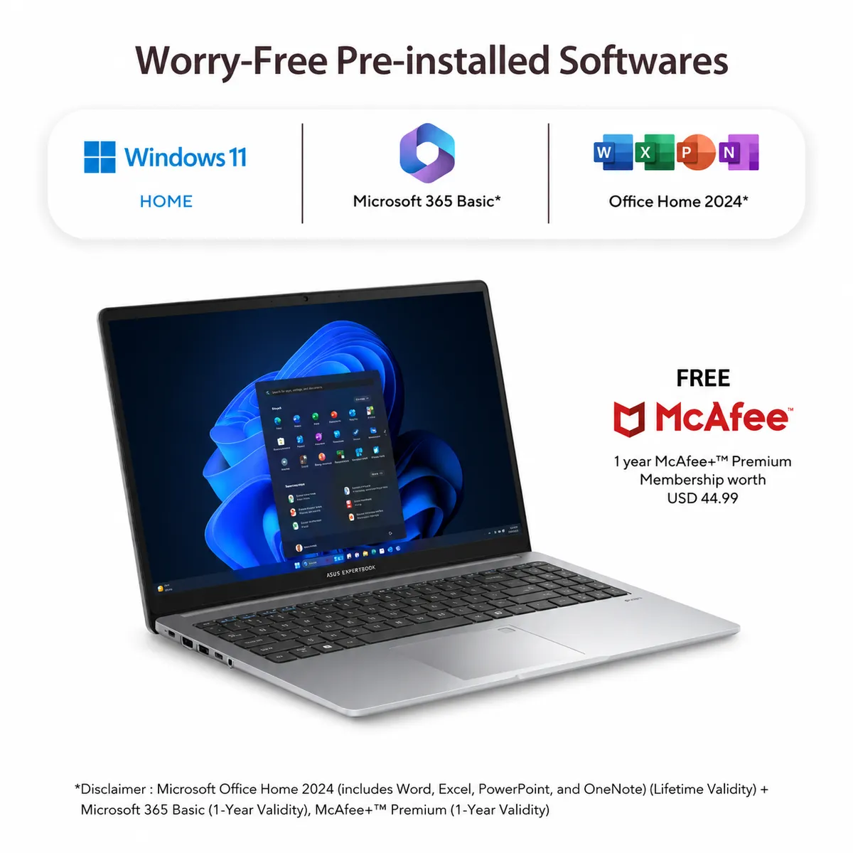 ASUS Expertbook P1 High-performance processor with 1 Yr ADP Intel Core i7 13th Gen 13620H - (32 GB, 512 GB SSD/Windows 11 Home) P1503CVA-S71076WS Thin and Light Laptop (15.6 Inch, Misty Grey, 1.65 Kg, With MS Office)