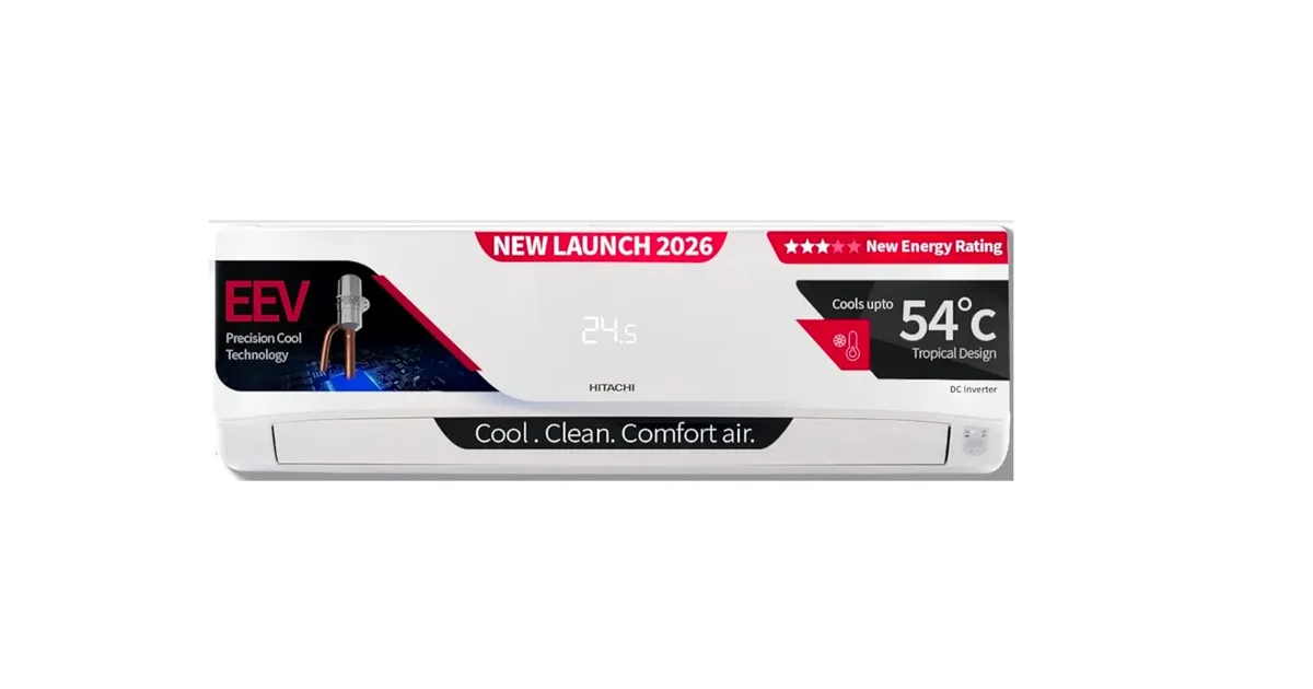 Hitachi 1.5 Ton 3 Star, New Star rated, Inverter Split AC(Copper, Smart View Display, 4 Way Swing,RAS.D318PCD2BS1, White) @30607