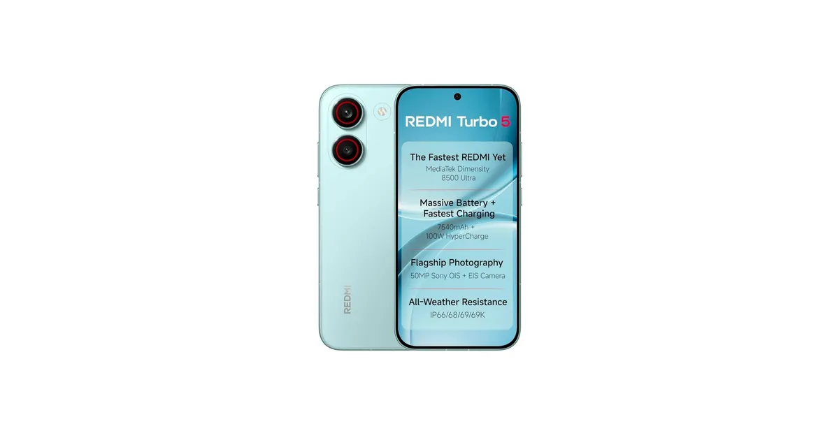 Redmi Turbo 5 5G (8GB RAM + 256GB Storage) @31923