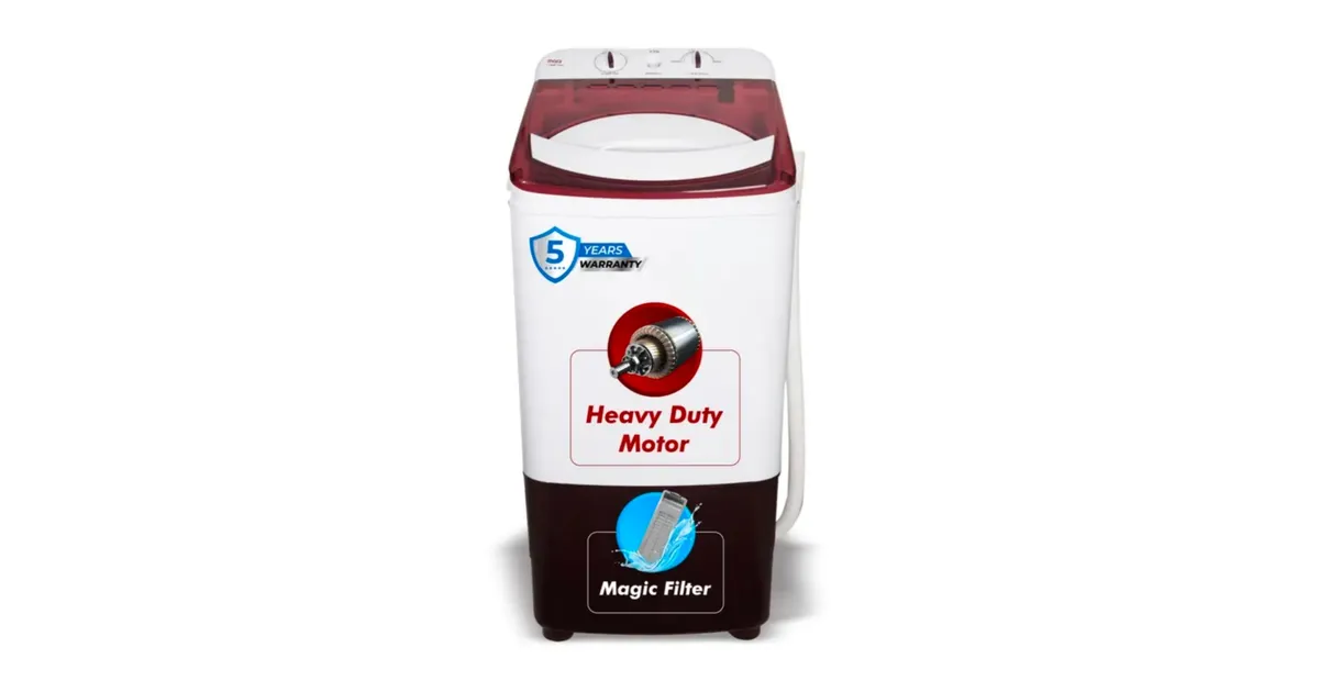 MarQ 8 kg Washer only Maroon, White (MQVWA800NNNLB) @4612