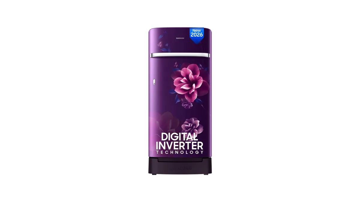 Samsung 189 L Direct Cool Single Door 5 Star Refrigerator with Base Drawer with Digital Inverter, Single Touch Defrost, 2026 Model (CAMLLIA PURPLE, RR21H2H25CR/HL) @15070